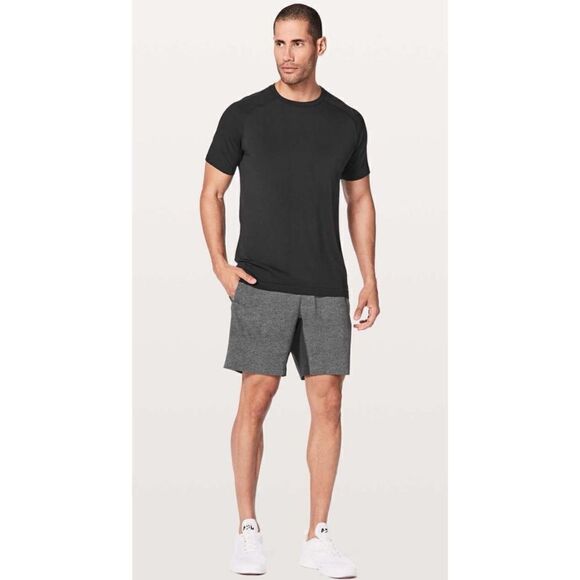 Lululemon T.H.E. Short *Linerless 7"
Heathered Texture Printed Greyt Deep Coal M - Picture 1 of 10